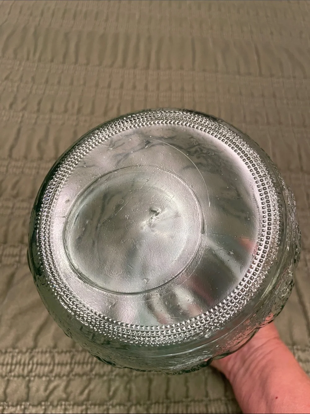 Mid Century Modern Vintage LIBBEY Orchard Glass Storage Jar Kitchen Canister